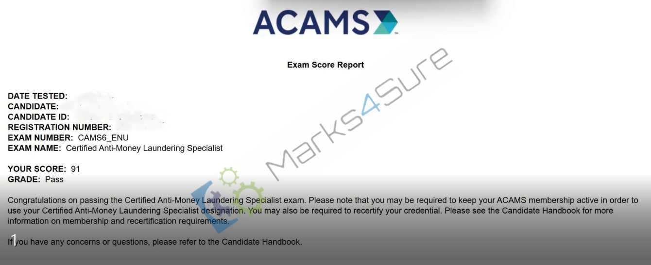 CAMS PDF Dumps