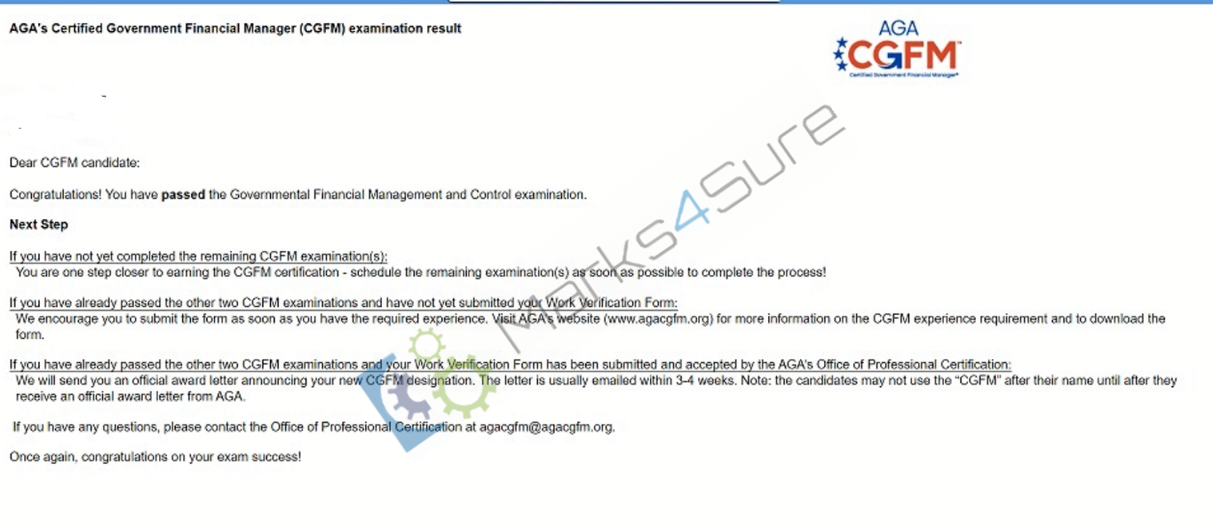 CGFM Practice Test Questions